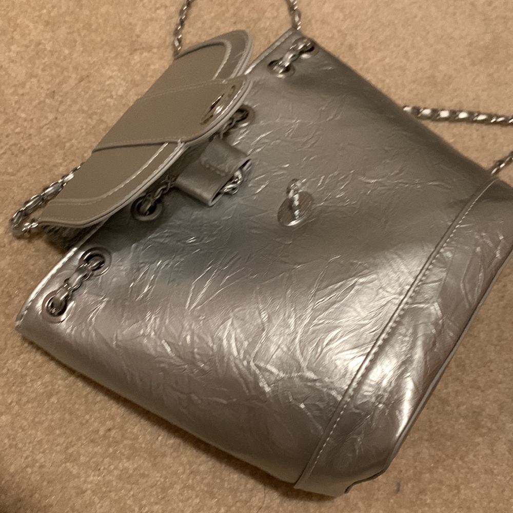 Cute Solid Color Large Capacity Chain Strap Backp… - image 2